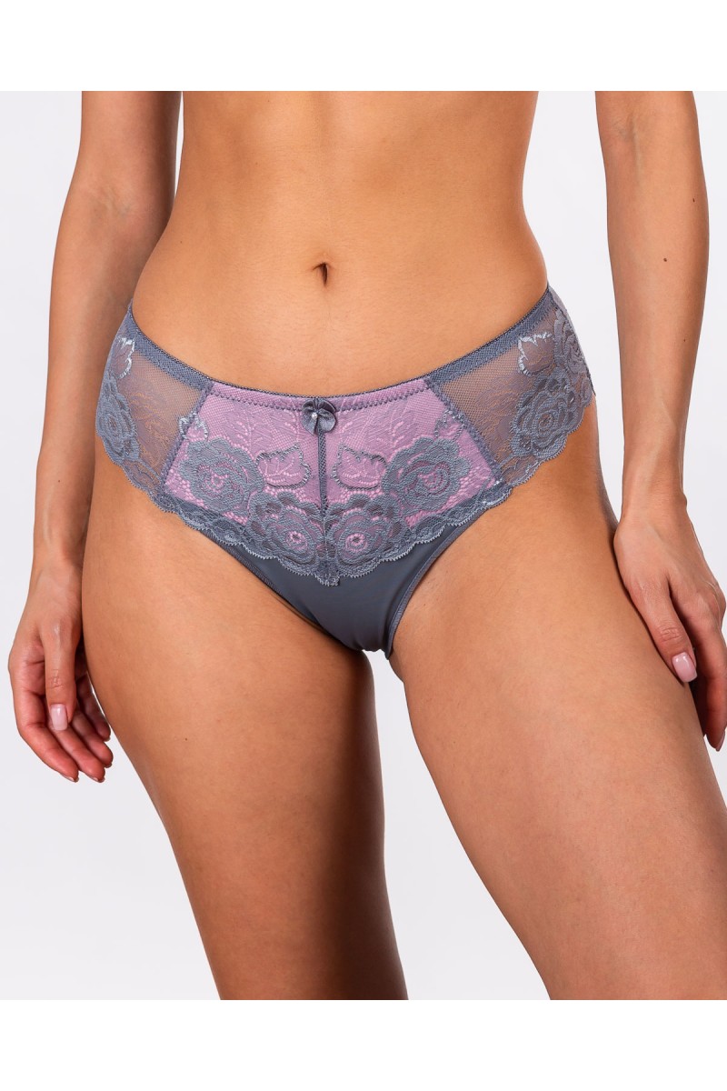 Жіночі труси мікрофібра з мереживом Lanny mode 55420 сіро-рожеві k3641-8 Жіночі труси мікрофібра з мереживом Lanny mode 55420 сіро-рожеві k3641-8