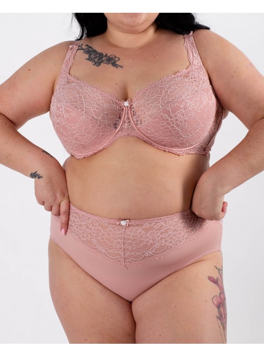 Трусики жіночі мікрофібра з мереживом Lanny 55676 пудра 4278-5