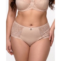 Жіночі бавовняні трусики високої посадки Lanny mode 55848 капучіно k3847-8