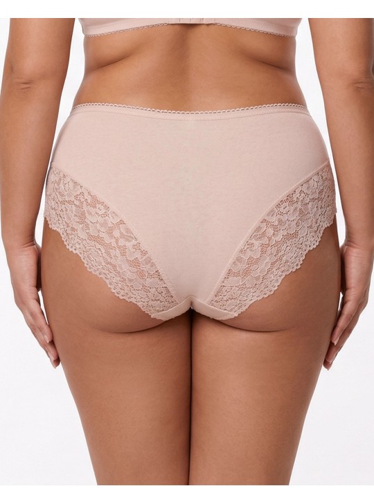 Жіночі бавовняні трусики високої посадки Lanny mode 55848 капучіно k3847-8