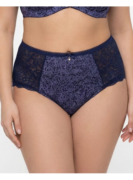 Жіночі бавовняні трусики високої посадки Lanny mode 55848 сині k3847-1