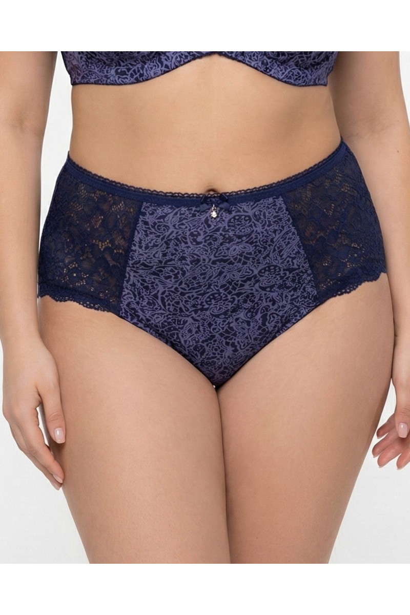 Жіночі бавовняні трусики високої посадки Lanny mode 55848 сині k3847-1 Жіночі бавовняні трусики високої посадки Lanny mode 55848 сині k3847-1