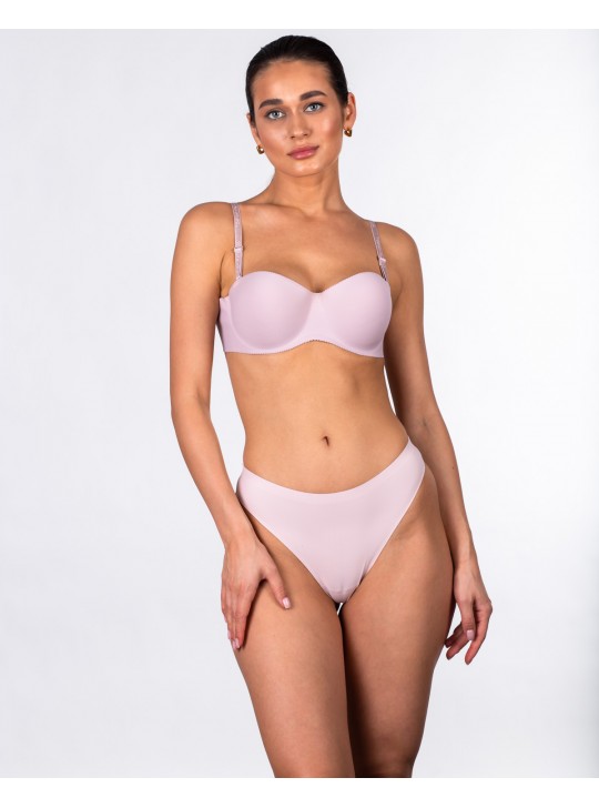 Жіночі безшовні трусики-стрінги Lulola 333 пудра 4196-5