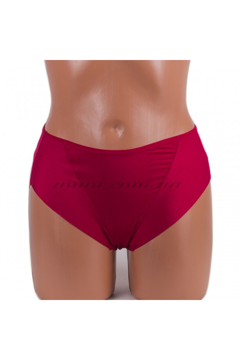 Жіночі коригуючі труси-стрінги мікрофібра з сіткою Lulola 865 бордові k3205-9