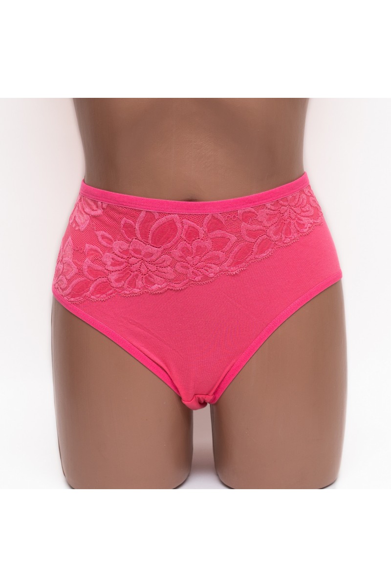 Трусики жіночі сліп бавовна з мереживом MDL 4003 малинові k3449-20