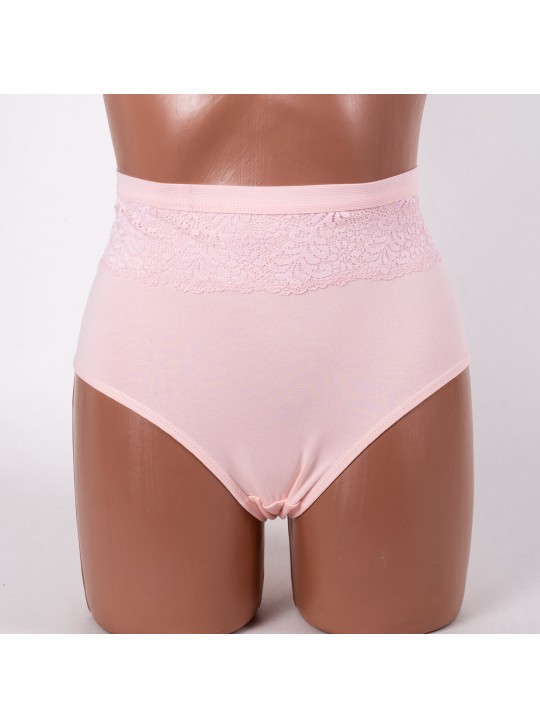 Трусы хлопковые с кружевом MDL 4330 пудра 4248-6