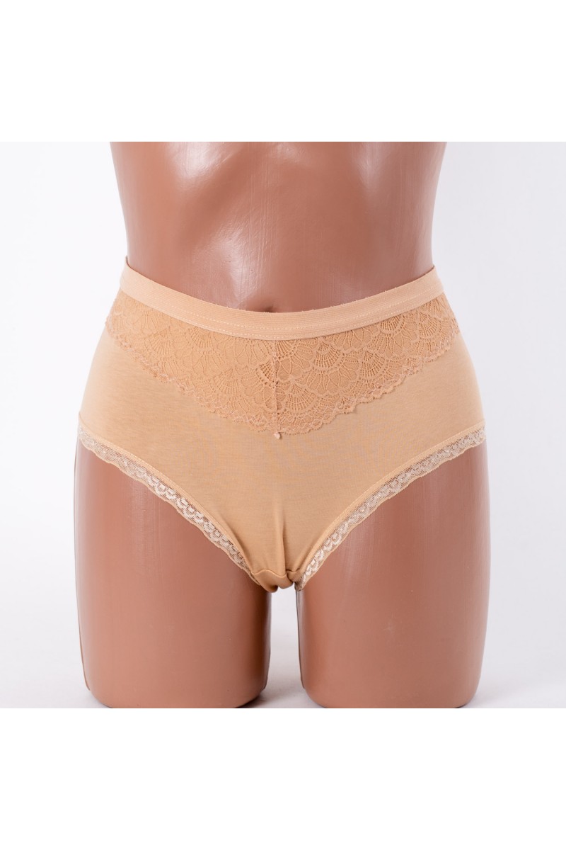 Трусики жіночі середня посадка бавовна MDL 4389 бежеві 4270-2