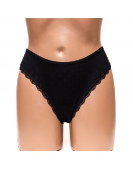 Жіночі труси бавовняні Wiwi чорні 4445-1