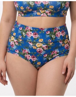 Жіночі труси завищеної посадки мікрофібра Wiwi сині 4467-1