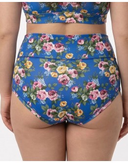 Жіночі труси завищеної посадки мікрофібра Wiwi сині 4467-1