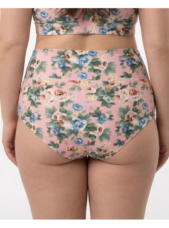 Жіночі труси завищеної посадки мікрофібра Wiwi рожеві 4467-2