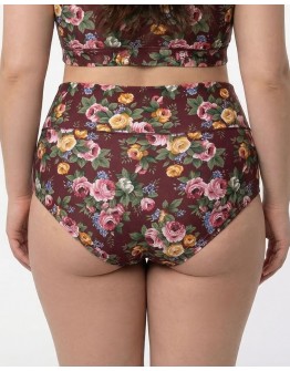 Жіночі труси завищеної посадки мікрофібра Wiwi бордові 4467-4