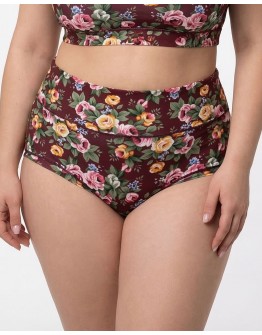 Жіночі труси завищеної посадки мікрофібра Wiwi бордові 4467-4