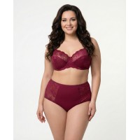 Жіночі труси бавовняні високої посадки Wiwi 5193 бордові 4456-2