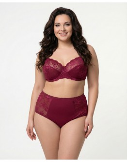 Жіночі труси бавовняні високої посадки Wiwi 5193 бордові 4456-2