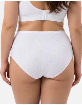 Жіночі труси завищеної посадки трикотаж-рубчик Wiwi 5203 білі 4468-2