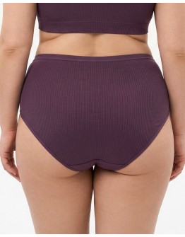 Жіночі труси завищеної посадки трикотаж-рубчик Wiwi 5203 фіолетові 4468-4