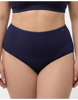 Жіночі труси завищеної посадки трикотаж-рубчик Wiwi 5203 сині 4468-1
