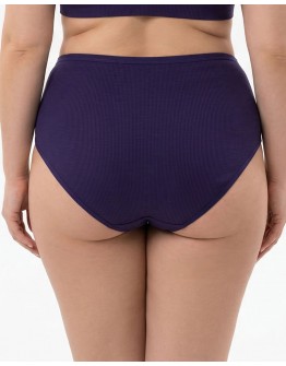 Жіночі труси завищеної посадки трикотаж-рубчик Wiwi 5203 сині 4468-1