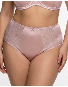 Жіночі труси атлас мікрофібра з вишивкою Wiwi 90012 пудра 4457-1