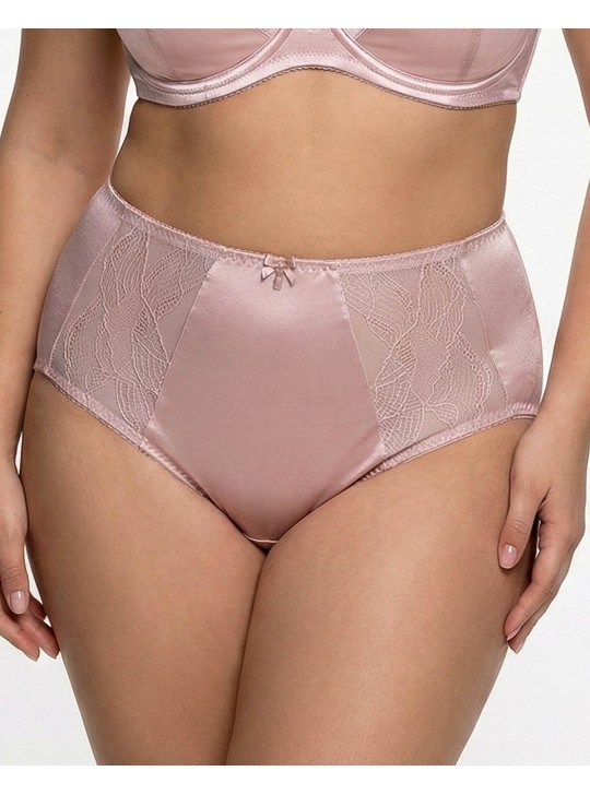 Жіночі труси атлас мікрофібра з вишивкою Wiwi 90012 пудра 4457-1