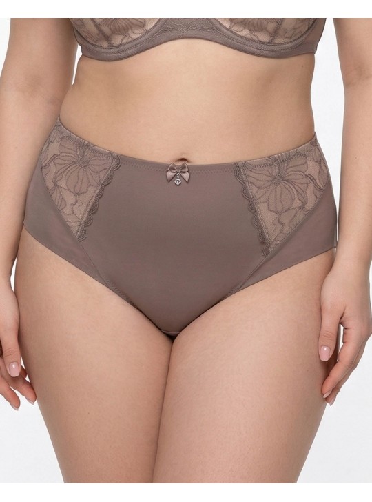 Жіночі труси мікрофібра з вишивкою Wiwi 90013 пудра 4459-1