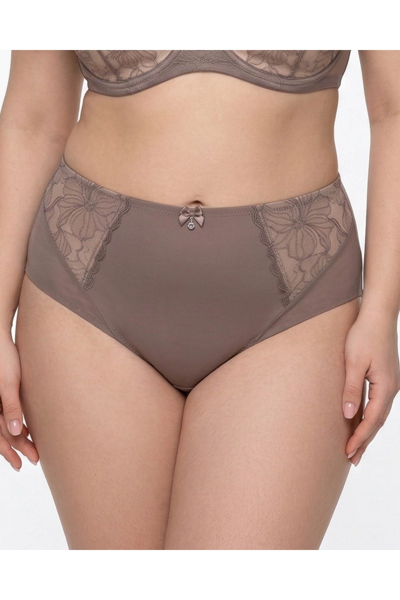 Жіночі труси мікрофібра з вишивкою Wiwi 90013 пудра 4459-1