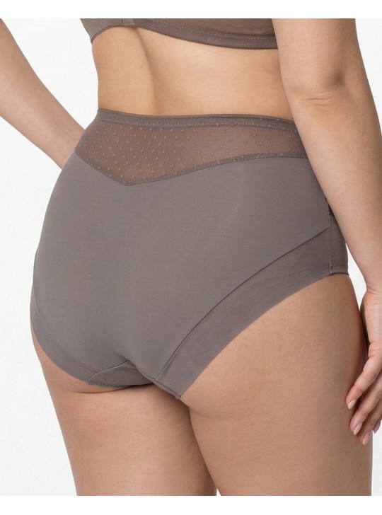 Жіночі труси мікрофібра з вишивкою Wiwi 90013 пудра 4459-1