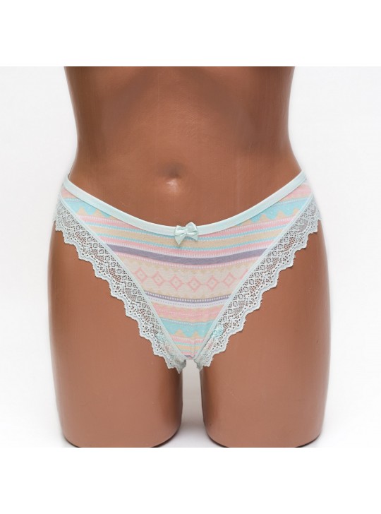 Трусики женские бразилиана хлопок ER and DO разноцветные k3400-6