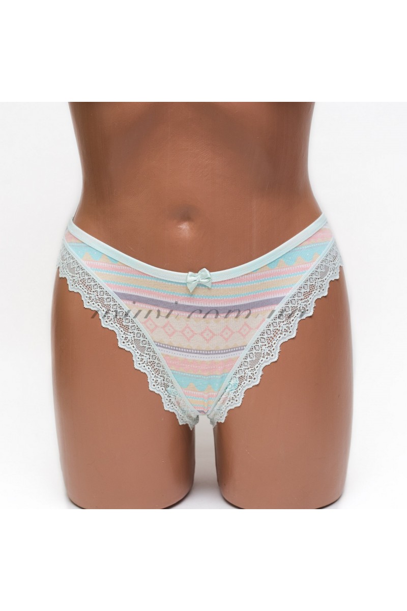 Трусики женские бразилиана хлопок ER and DO разноцветные k3400-6
