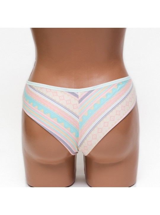 Трусики женские бразилиана хлопок ER and DO разноцветные k3400-6