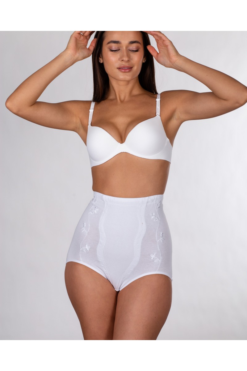 Коригуючі труси-утяжка бавовна Kable 81040 білі 7060-1 Коригуючі труси-утяжка бавовна Kable 81040 білі 7060-1
