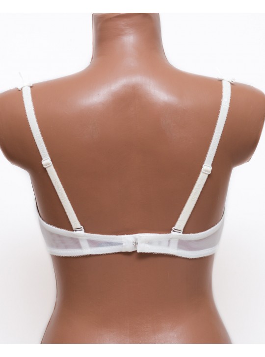 Бюстгальтер Анжелика балконет с плиссировкой Weiyesi 5627 молочный k5300-1