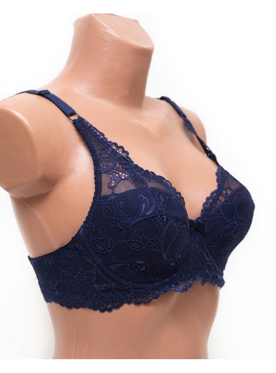 Бюстгальтер мереживна м'яка чашка Anfen 919 синій 919-4