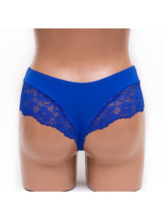 Женские трусы стринги с кружевом Nadizi 0357 синие k3377-3