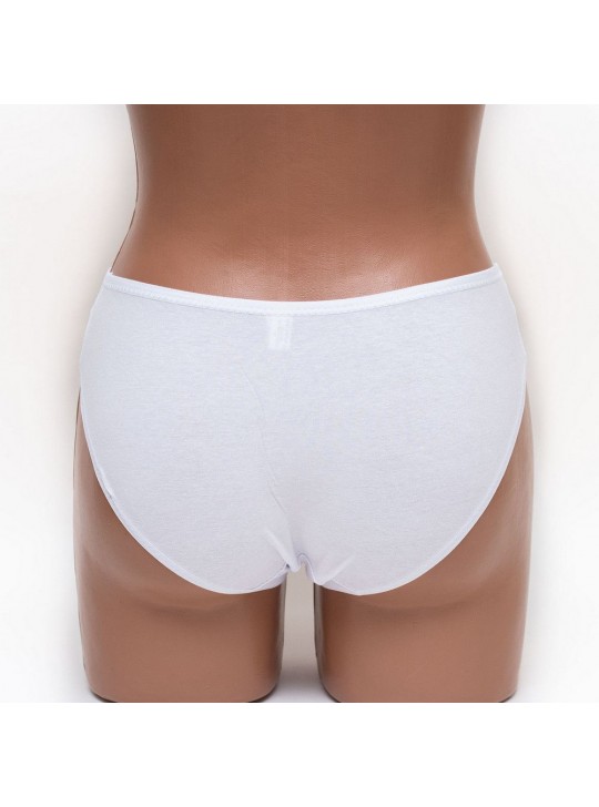 Женские трусики слип хлопок Anttifu 4371 белые k3380-1