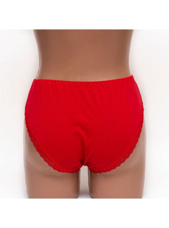 Трусики женские хлопок Mia 060 красные k3381-5