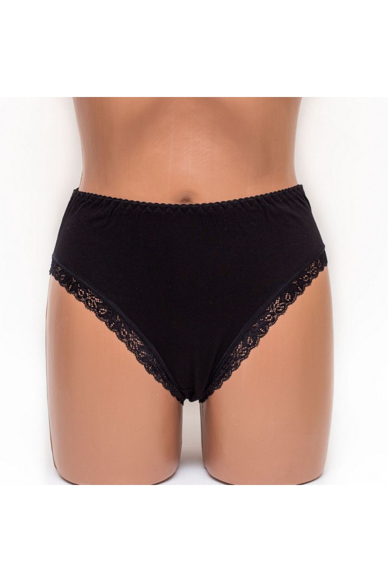 Трусики женские хлопок Mia 061 черные k3381-6