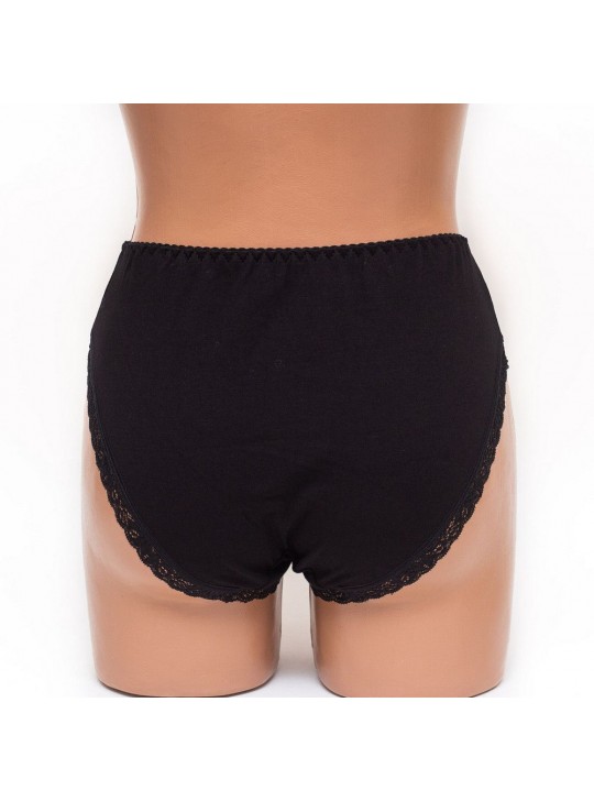 Трусики женские хлопок Mia 061 черные k3381-6