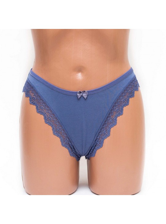 Трусики женские бразилиана хлопок ER and DO цвет джинс k3400-1
