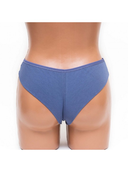 Трусики женские бразилиана хлопок ER and DO цвет джинс k3400-1