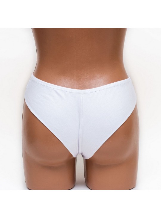 Трусики женские бразилиана хлопок ER and DO белые k3401-3