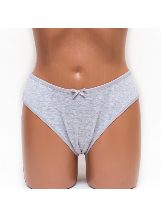 Трусики женские бразилиана хлопок ER and DO серые k3401-6