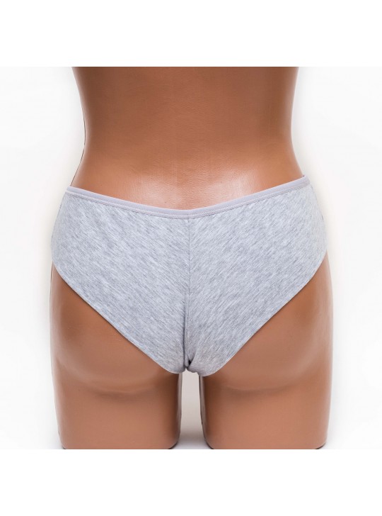 Трусики женские бразилиана хлопок ER and DO серые k3401-6