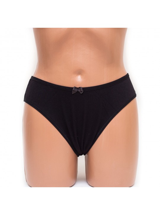 Трусики женские бразилиана хлопок ER and DO черные k3401-7