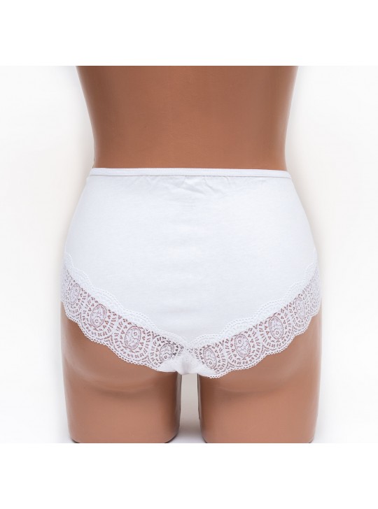 Трусики женские бразилиана кружевные MDL 4307 белые k3428-1