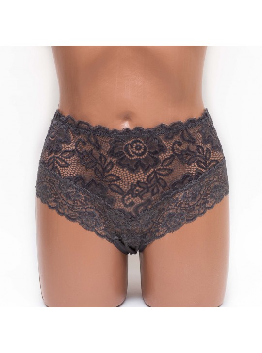 Трусики женские бразилиана кружевные MDL 4307 серый k3428-3