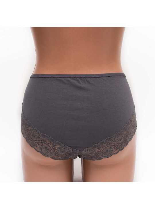 Трусики женские бразилиана кружевные MDL 4307 серый k3428-3