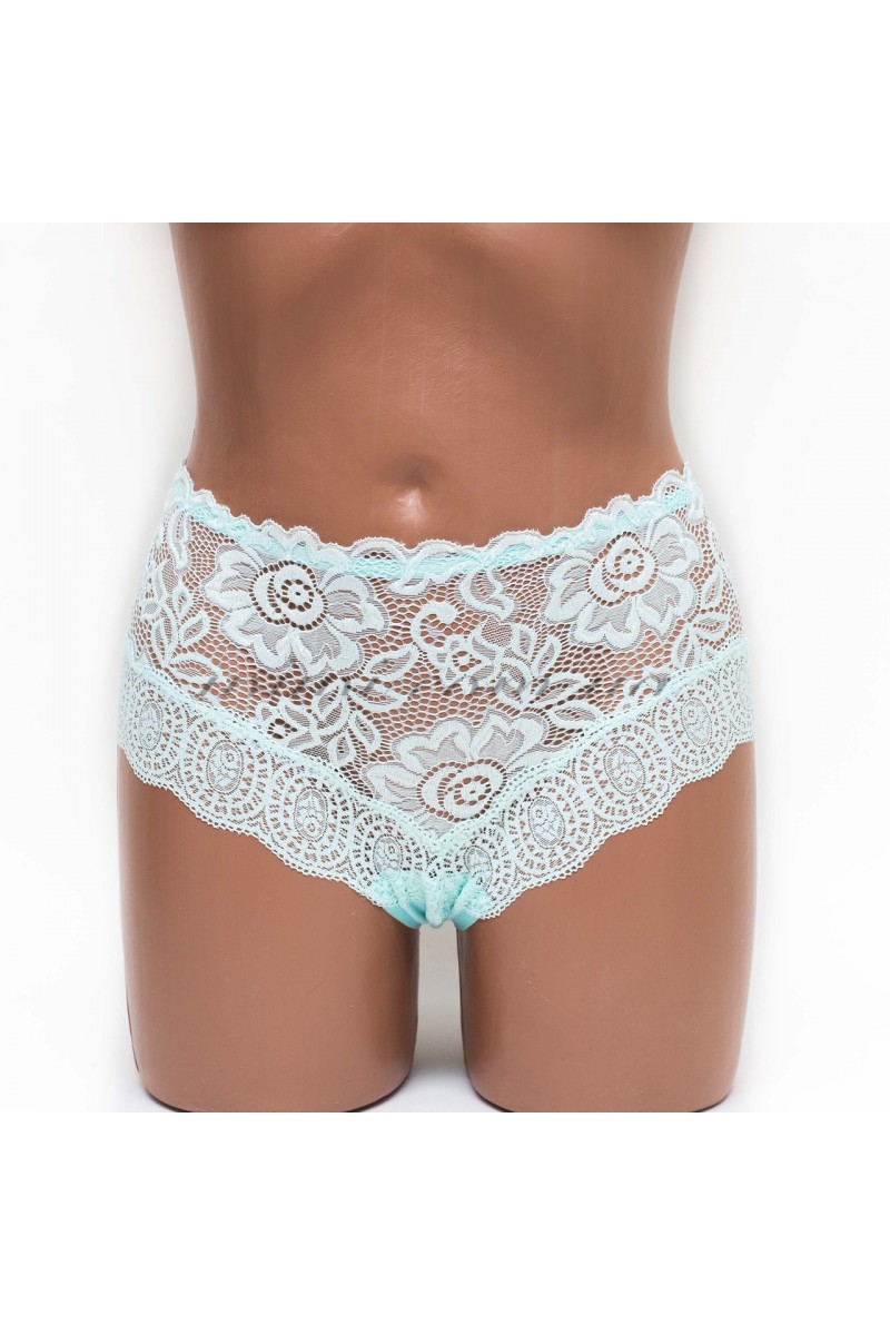 Трусики женские бразилиана кружевные MDL 4307 цвет мята k3428-4