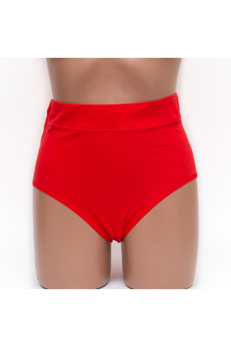 Женские трусики хлопок Antifu 612 красные k3478-3